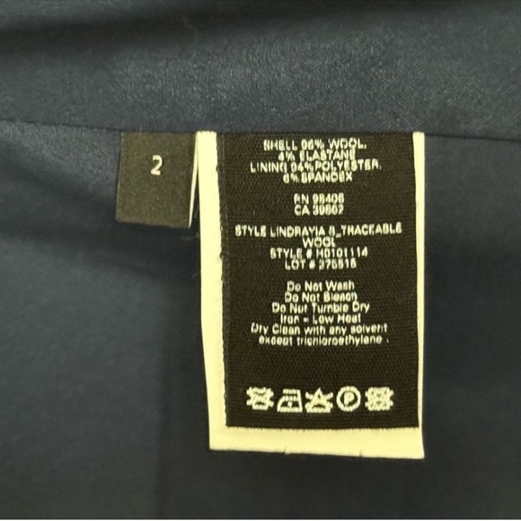 Theory Lindraya Open Front Wool Blazer Blue Size 2 EUC - Picture 4 of 4